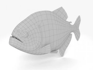 peixe piranha Modelo 3D