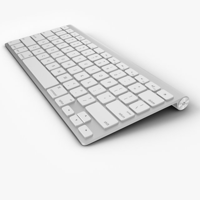 apple keyboard wireless 3D Модель .c4d .max .obj .3ds .fbx .stl .blend 
