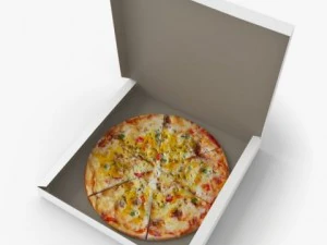піца в коробці 3D Модель