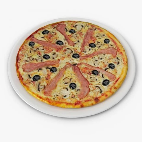 pizza 3D Model .c4d .max .obj .3ds .fbx .stl .blend 
