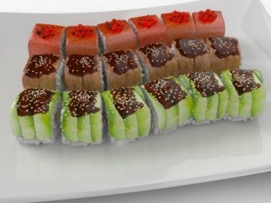 sushi dragons 3D 模型