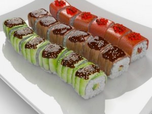 sushi dragons 3D 模型