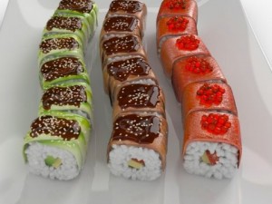 sushi dragons 3D 模型