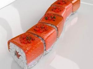 sushi red dragon 3D Model