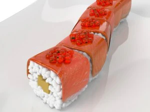 sushi red dragon 3D Model