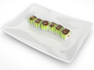 sushi green dragon 3Dモデル