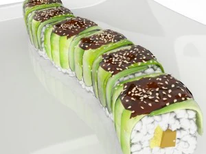 sushi green dragon 3D Model