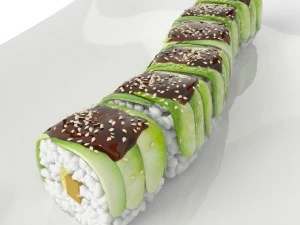 sushi green dragon 3D Model