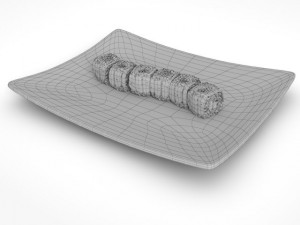 sushi green dragon 3Dモデル