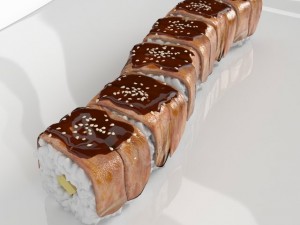 sushi golden dragon 3D Model