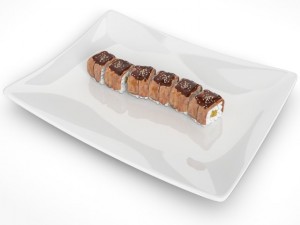 sushi golden dragon Model 3D