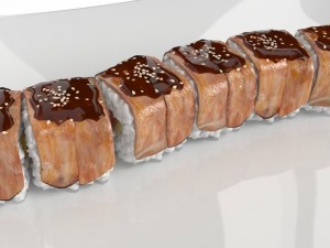 sushi golden dragon Model 3D