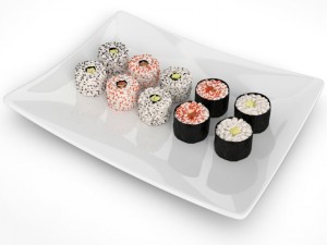 sushi rolls 3D मॉडल