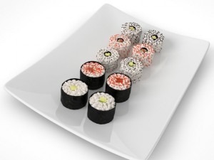 sushi rolls 3D मॉडल