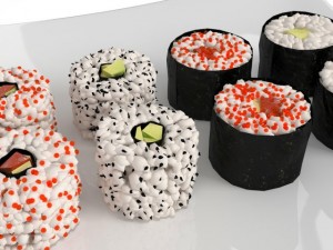 sushi rolls 3D मॉडल