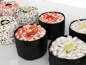 sushi rolls 3D मॉडल