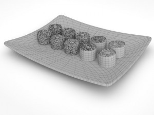 sushi rolls 3D मॉडल