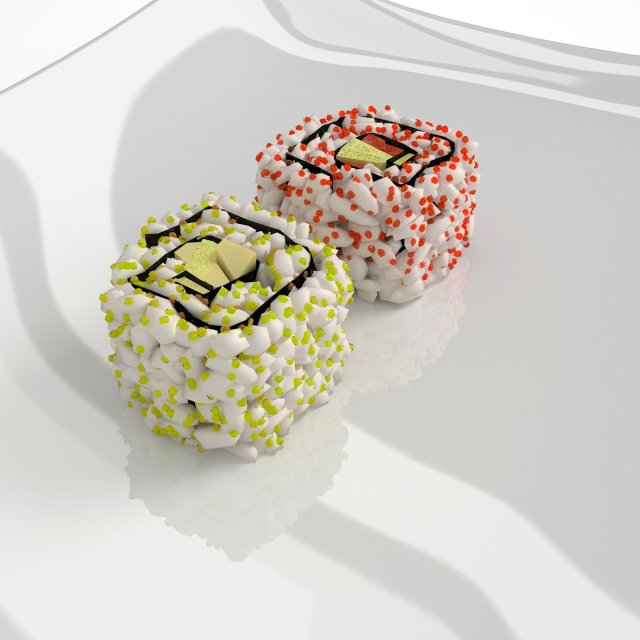 sushi exotic 3D Model .c4d .max .obj .3ds .fbx .stl .blend 
