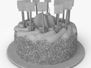 birthday cake 3D Modell
