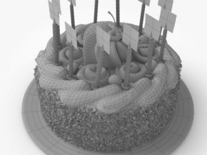 birthday cake 3D Modell