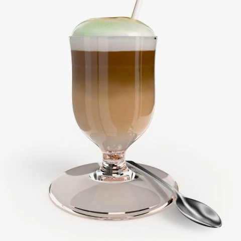 latte Model 3D .c4d .max .obj .3ds .fbx .stl .blend 