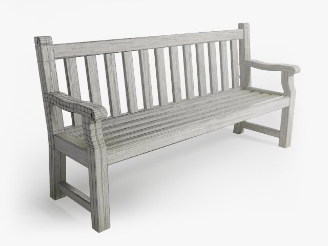 park bench 3D Model .c4d .max .obj .3ds .fbx .stl .blend 