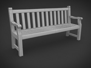park bench 3D Model