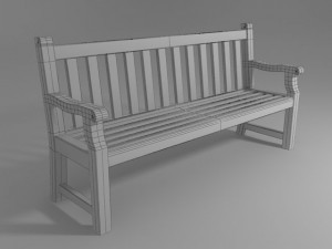 park bench 3D Model