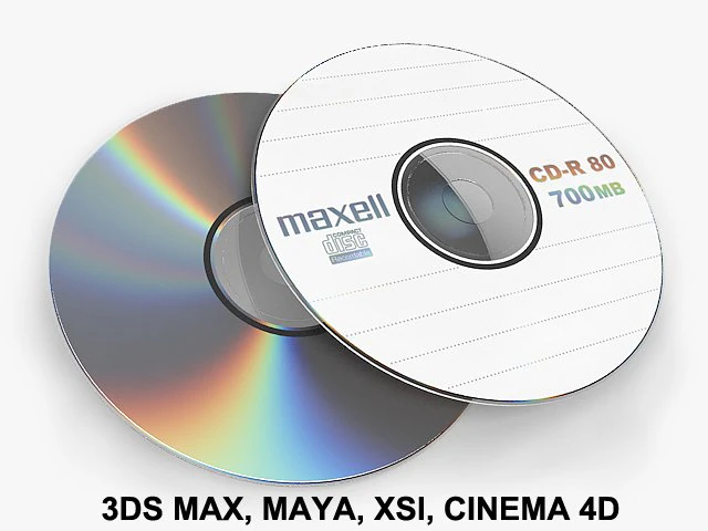 cd dvd disc 3D Model .c4d .max .obj .3ds .fbx .stl .blend 
