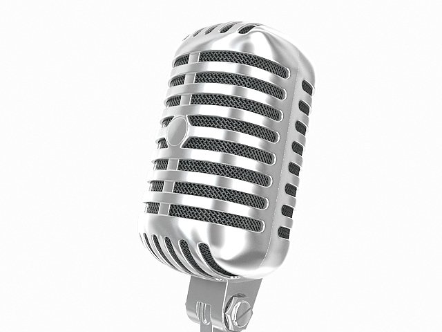retro microphone Modelo 3D .c4d .max .obj .3ds .fbx .stl .blend 