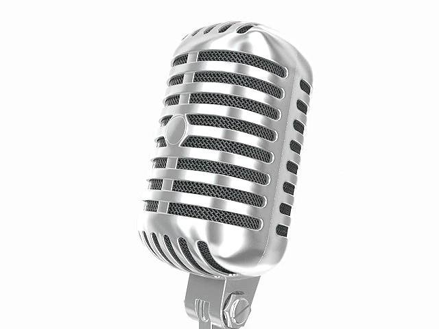 mikrofon retro Model 3D .c4d .max .obj .3ds .fbx .stl .blend 