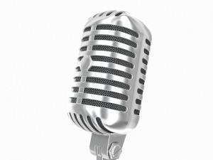 retro microphone Modelo 3D