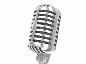 microphone r&eacute;tro Modèle 3D