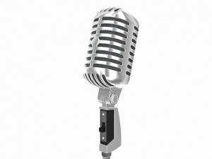 retro microphone Modelo 3D