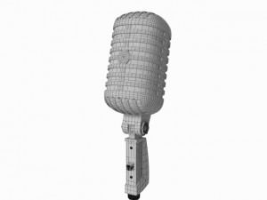 retro microphone Modelo 3D