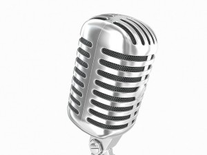 retro microphone Modelo 3D