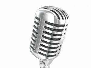 mikrofon retro Model 3D