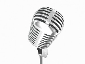 retro microphone Modelo 3D
