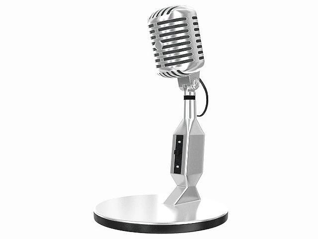retro microphone 3D Model .c4d .max .obj .3ds .fbx .stl .blend 