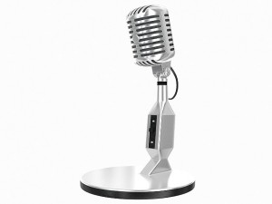 retro microphone Modelo 3D