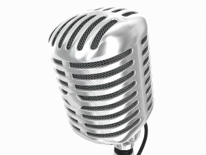 retro microphone Modèle 3D