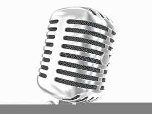 retro microphone Modèle 3D
