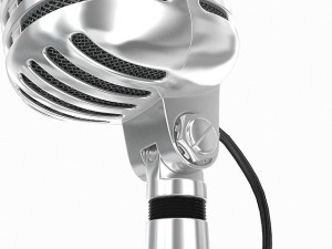 retro microphone Modèle 3D