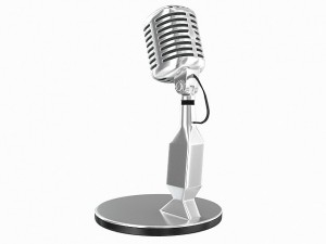 retro microphone Modèle 3D