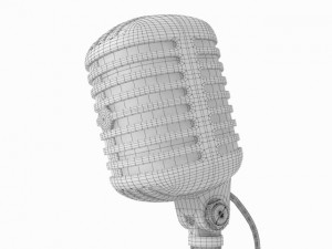 retro microphone Modèle 3D