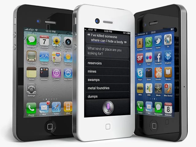 苹果 iPhone 4s 3D 模型 .c4d .max .obj .3ds .fbx .stl .blend 