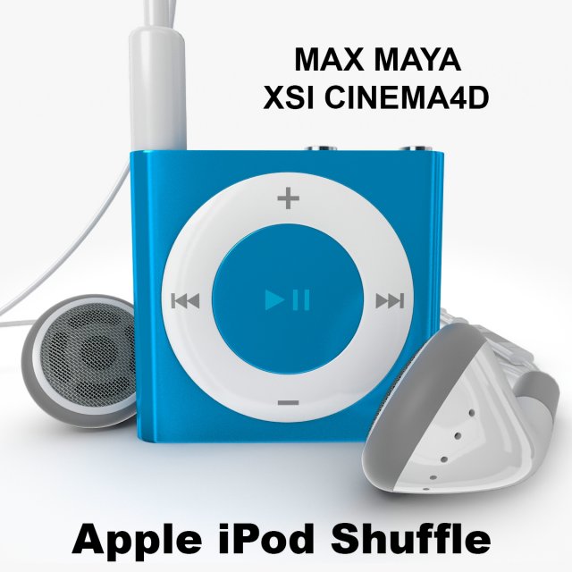 apple ipod shuffle 3D Model .c4d .max .obj .3ds .fbx .stl .blend 