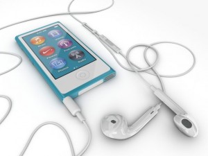 apple ipod nano 2012 with headphones 3D Model