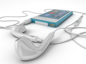 apple ipod nano 2012 with headphones 3D Model