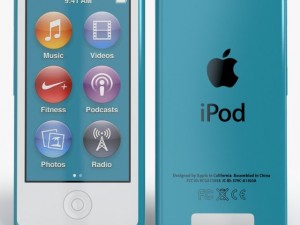 apple ipod nano 2012 with headphones 3D Model